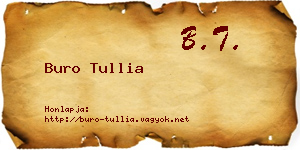 Buro Tullia névjegykártya